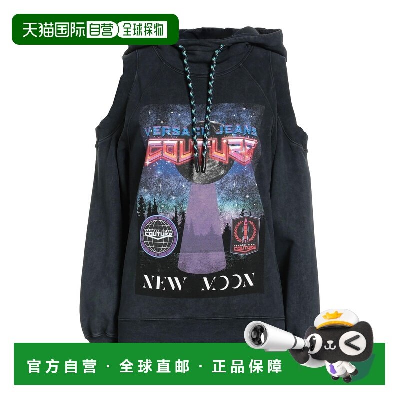 香港直邮versace 范思哲 女士 连帽卫衣 grey灰色 舒适时尚