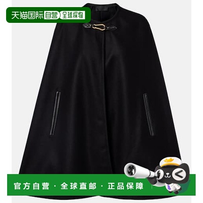 1h可退 香港直邮NILI LOTAN 女士 Arianna 皮革边羊毛混纺披肩