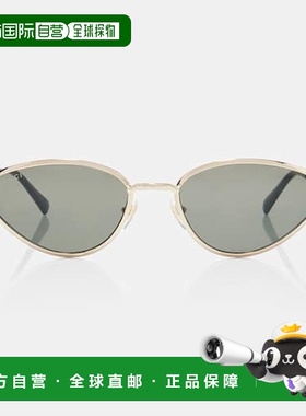 香港直邮Gucci 古驰 女士 双G压纹猫眼太阳眼镜 black黑色 舒适时