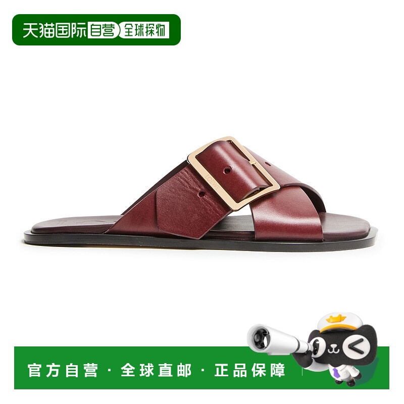 1h可退 香港直邮LOEWE 罗意威 女士 鞣植皮革凉鞋 red红色 舒适时