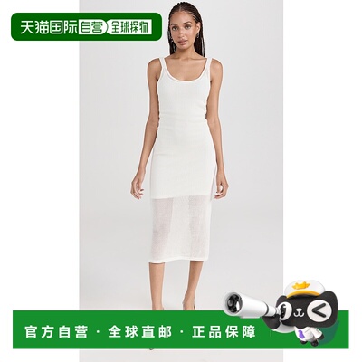 1h可退 香港直邮Staud 女士 Jessica 针织连衣裙 white白色 舒适