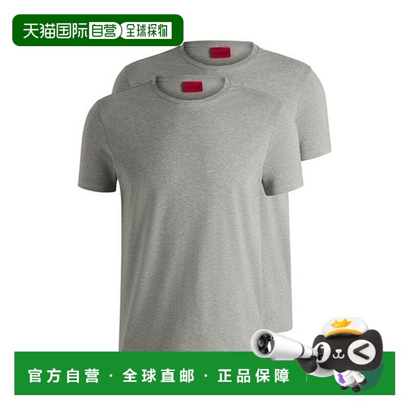 1h可退 香港直邮HUGO 雨果 男士 of T恤T恤(2件套) grey灰色 舒适