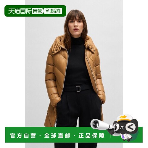 自营欧洲直邮HUGO BOSS雨果BOSS BLACK 大连派克帽羽绒夹克大衣