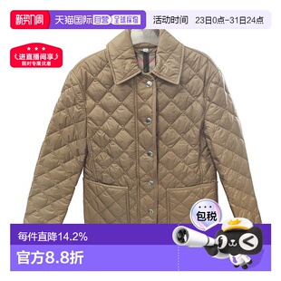 欧洲直邮自营BURBERRY博柏利女士贴袋按扣开襟舒适日常棉服