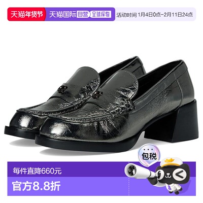 1h可退 香港直邮Coach 蔻驰 女士 Natalie 褶皱金属感便鞋