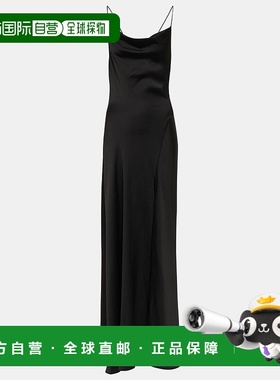 1h可退 香港直邮Simkhai 女士 Finley 缎面礼服 001397 black黑色