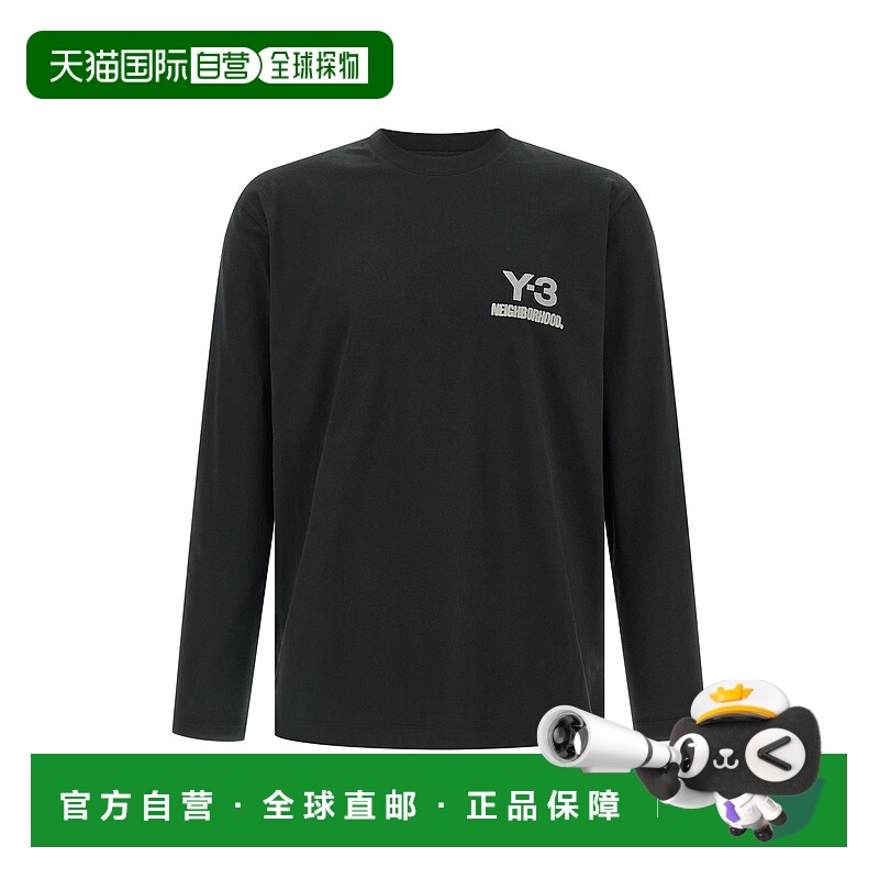 香港直邮Y-3 男士 'NBHD' 植绒T恤 JW7001 black黑色 舒适时尚