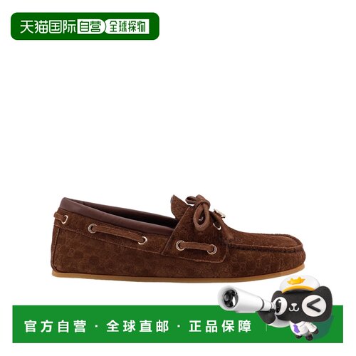 1h可退 香港直邮Gucci 抽绳细节平底鞋 854817AAFVS男鞋乐福鞋