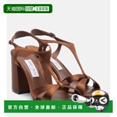 香港直邮Jimmy Kesia Choo 1h可退 周仰杰 女士 绸缎凉鞋