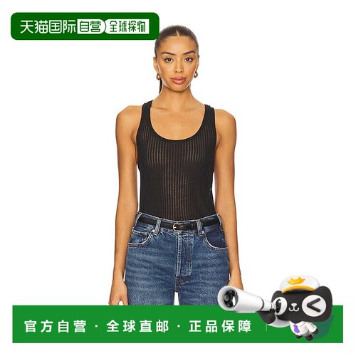 1h可退 香港直邮ANINE BING 女士 Eugene 背心 A0811256 black黑