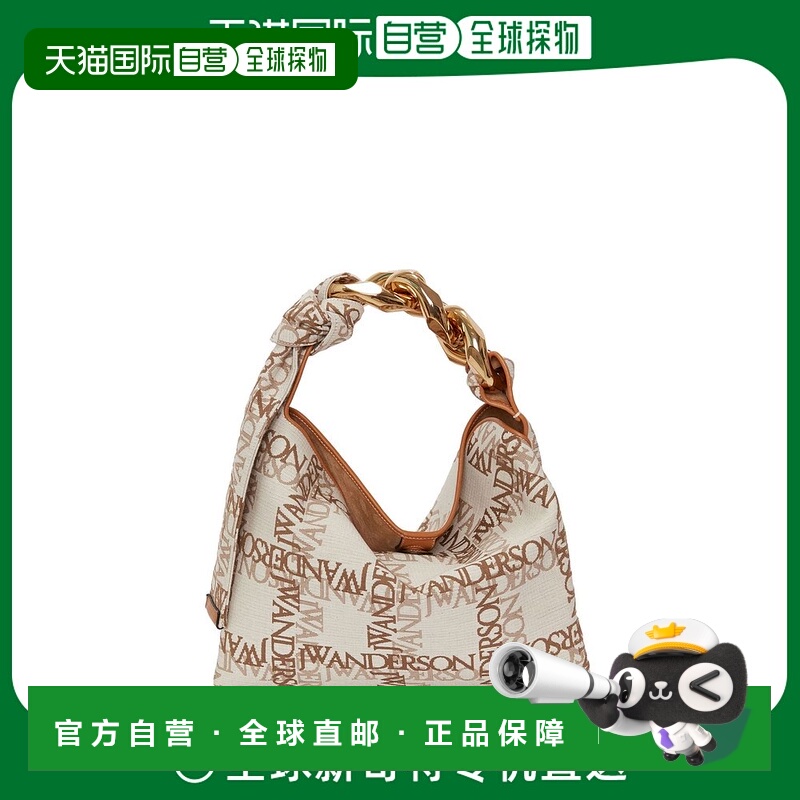 1h可退 香港直邮J.W. Anderson 女士 BEIGE CANVAS CHAIN HOBO SH