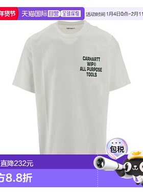1h可退 香港直邮CARHARTT WIP 男士 S/S Screw 交叉式白色T恤 I03