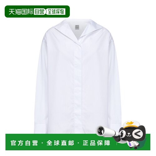 1h可退 香港直邮TOTEME 女士衬衫 262WRT0669FB0226047 SS2026 白