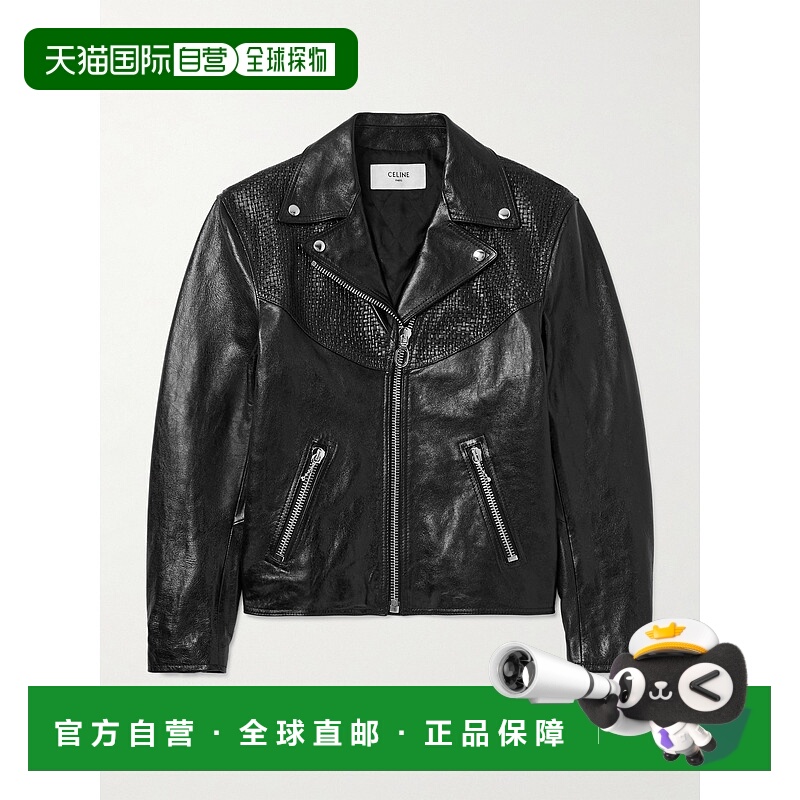 1h可退 香港直邮Celine 思琳 男士 长袖皮夹克 2EK44602V