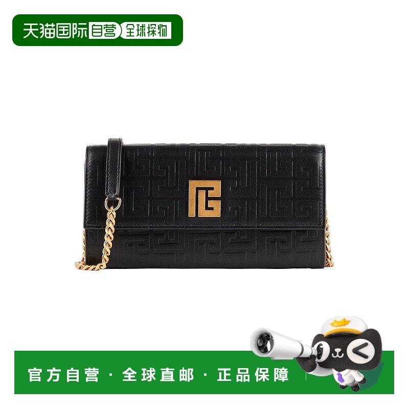 香港直邮Balmain 巴尔曼 女士 斜挎钱包 black黑色 舒适时尚