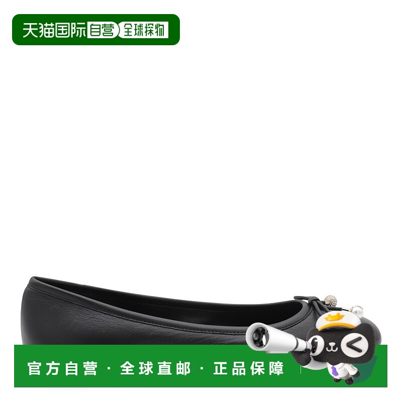 1h可退 香港直邮Jimmy Choo 周仰杰 女士 黑色皮质平底鞋 ELMEFLA