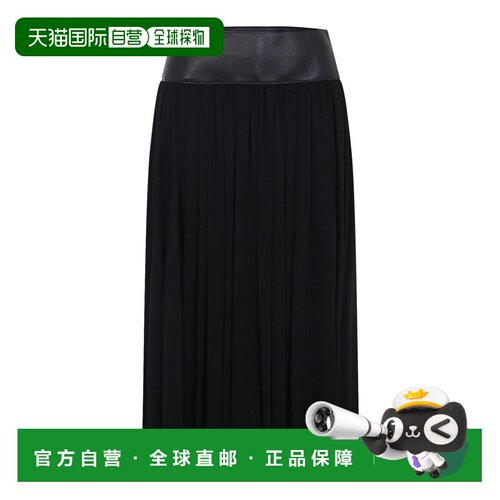1h可退 香港直邮alaia 女士 束带中长半身裙 AA9J2488J050C995BLA