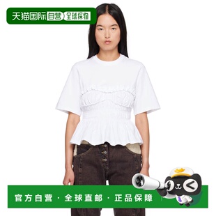 1h可退 香港直邮Cecilie Bahnsen 女士 白色 Vilde T 恤 324RTW11