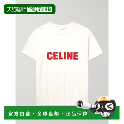 1h可退 香港直邮Celine 思琳 男士 短袖T恤 2X15M671Q white白色