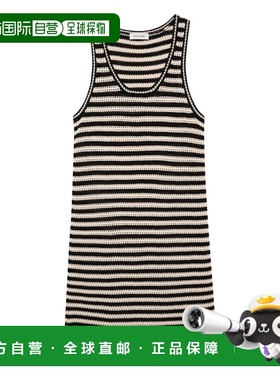 付款1h内可退 香港直邮ANINE BING 女士 ARIE 黑色米白色条纹连衣