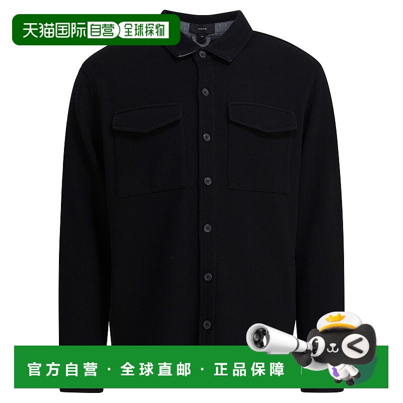 1h可退 香港直邮VINCE 男士 棉质衬衫式夹克 MS1629026A blue蓝色