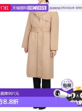 1h可退 香港直邮THEORY 希尔瑞 女士 束带大衣 M0601403TSI