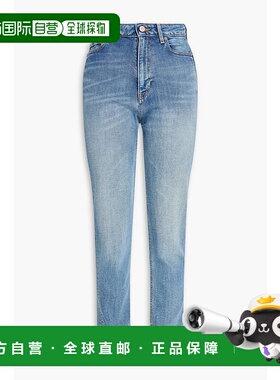 1h可退 香港直邮GANNI 甘尼 女士 褪色设计高腰细脚牛仔裤 J11406