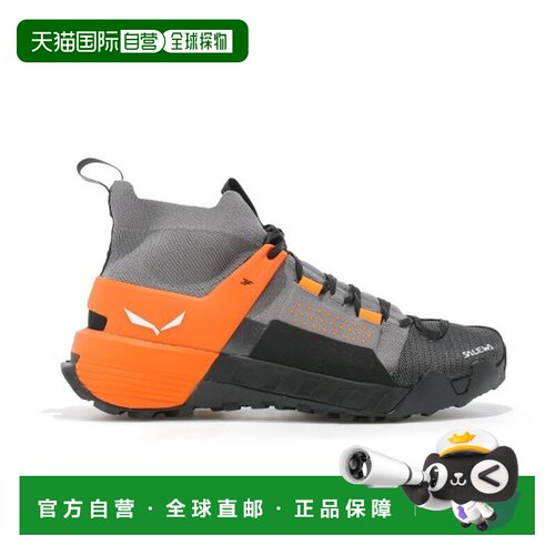 自营欧洲直邮SALEWA WILDFIRE男士灰色/姜黄色TPU高帮徒步鞋