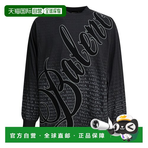 香港直邮BALENCIAGA 男士T恤 SS2026 850404TTVN96552黑色上衣