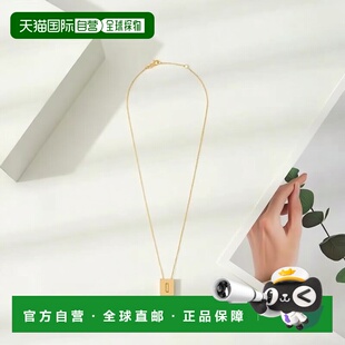 自营1h可退 欧洲直邮CELINE赛琳 金色黄铜字母i项链锁骨链吊坠