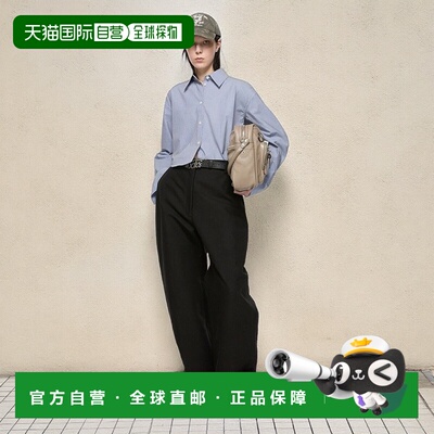 自营欧洲直邮Acne Studios  FW24女士蓝色棉衬衫短款法兰绒格纹