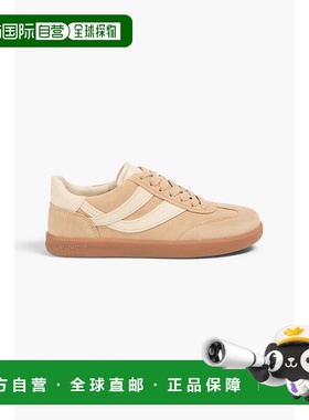 香港直邮VINCE 女士 Oasis 皮革边绒面革运动鞋 I8878L1250SANDBE