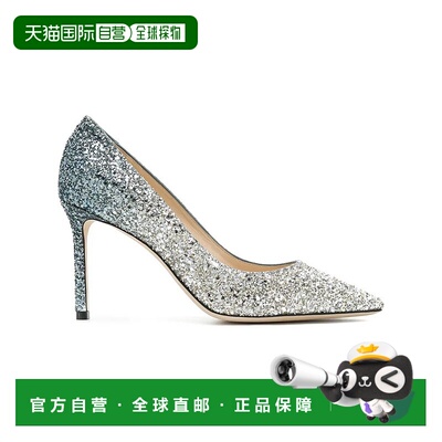 香港直邮Jimmy Choo 周仰杰 女士 鞋跟高跟鞋 ROMY85BRESILVERDUS