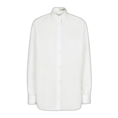 香港直邮Fendi 芬迪 女士 小立领长袖衬衫 FS8170ARU3纯棉刺绣