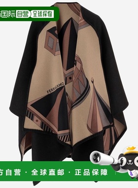 1h可退 香港直邮Salvatore Ferragamo 菲拉格慕 女士 黑色夹克 32