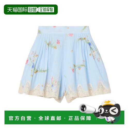 1h可退 香港直邮ZIMMERMANN 女士短裤 3469ASS252BLUBQFLO AW2025