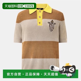 grey灰色 男士 条纹Polo衫 舒适时尚 香港直邮Fendi 1h可退 芬迪