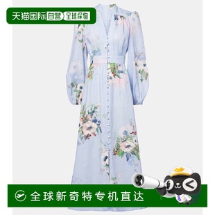 001327 香港直邮ZIMMERMANN 女士 Everley 亚麻中长连衣裙