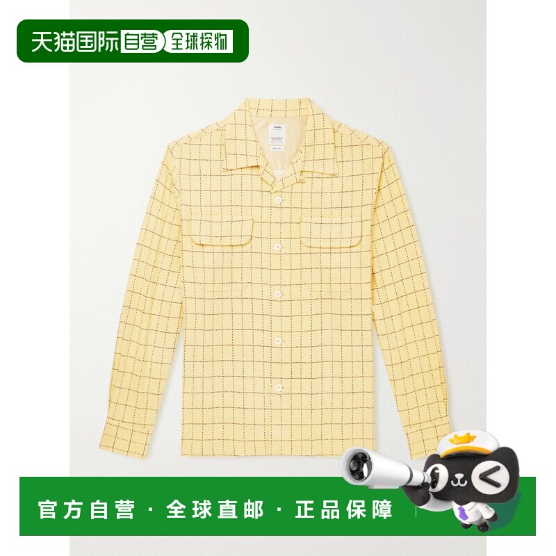 香港直邮Visvim 维斯维木 男士 Carrow 可拆卸领格纹羊毛衬衫 012