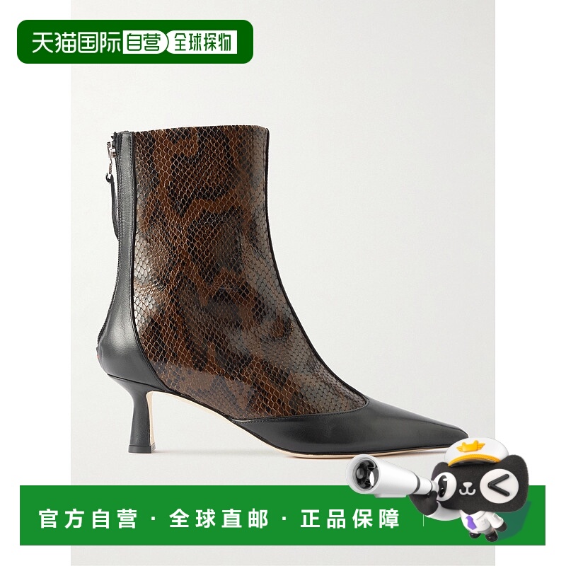 香港直邮aeyde 女士 Sila 光滑蛇皮质感短靴 A11AB0611061223225M