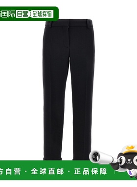 1h可退 香港直邮Balmain 巴尔曼 女士 黑色羊毛裤子 BF0PM01新款