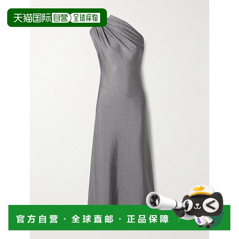 香港直邮KHAITE 女士 Coast 不对称单肩垂褶卢勒克斯连衣裙 18112