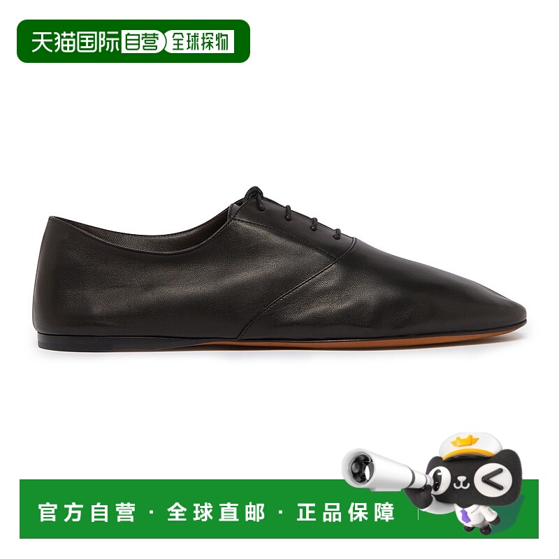 1h可退 香港直邮The Row 女士 Awar 系带鞋 black黑色 舒适时尚