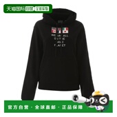 香港直邮Burberry 黑色徽标连帽休闲卫衣 80254491博柏利