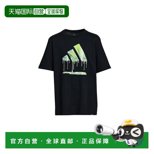 香港直邮adidas 阿迪达斯 男童 Chrome Drip 徽标T恤(大童)童装