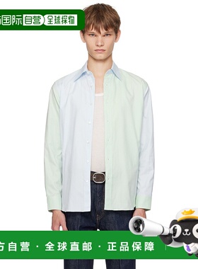 1h可退 香港直邮AURALEE 男士 绿色 & 蓝色 Finx Ox Chambray 衬