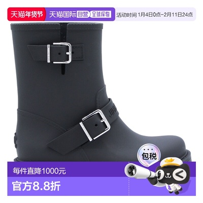 香港直邮Jimmy Choo 周仰杰 女士 黑色靴子 BIKERRAINTPY010003