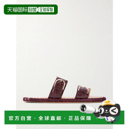 香港直邮Gabriela Hearst 女士 鼠尾草色皮质平底鞋 4268644SC040