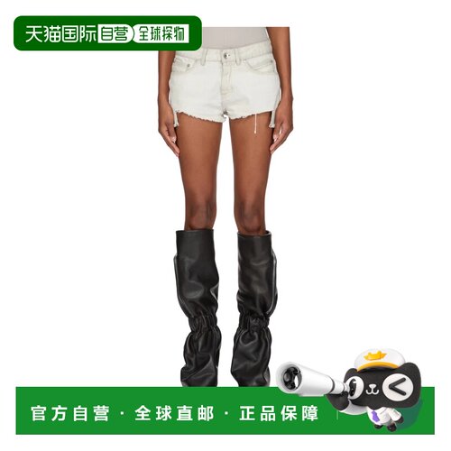 香港直邮Rick Owens 斜裁牛仔短裤休闲裤 RO01F6396DMW