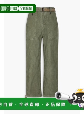 香港直邮Sacai 男士 网状装饰棉质长裤 2303049M501KHAKI